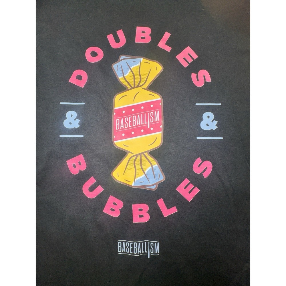 Baseballism Doubles & Bubbles Bubblegum Kids Youth T Shirt Size Small - Picture 2 of 7